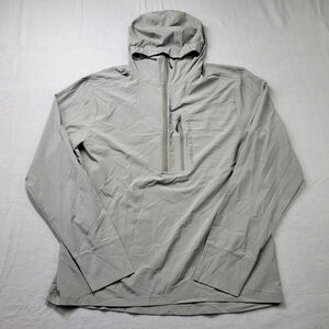 Eberlestock Hoodie Sz L Gray Pullover 1/4 Zip Pocket Bruneau SPF Hoody Polyester